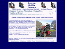 Tablet Screenshot of americanmobilityscooters.com